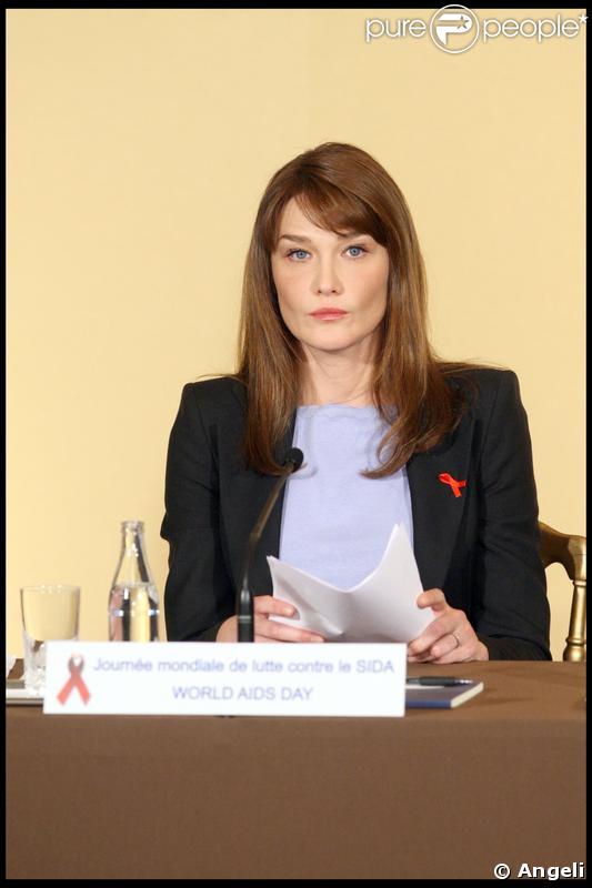 Carla Bruni ambassadrice mondiale de la lutte contre le sida 