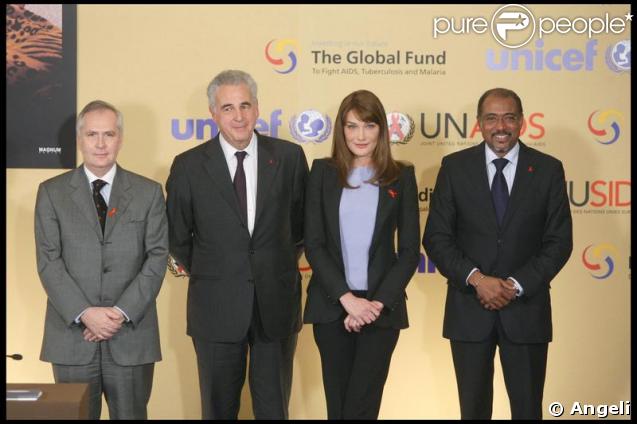 Carla Bruni ambassadrice mondiale de la lutte contre le sida 