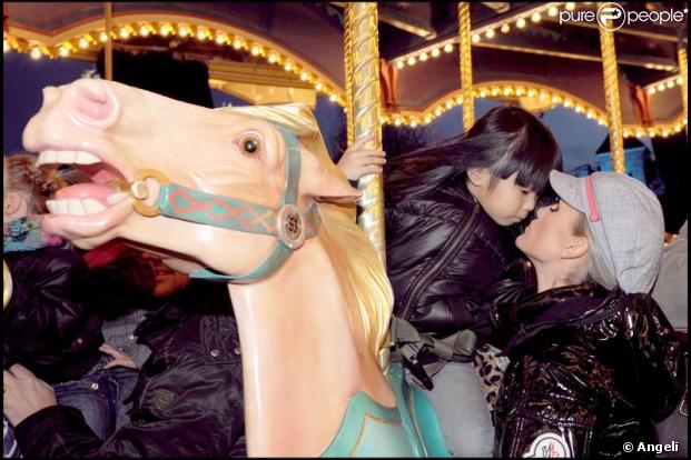 Laeticia Hallyday avec Jade