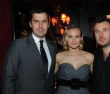 Diane Kruger entourée par Fred Cavayé et Yves Meylan le directeur de Jaeger-LeCoultre