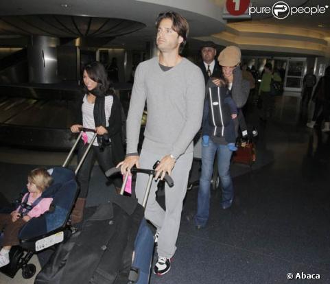 David Charvet, son épouse Brooke Burke et leurs enfants Heaven Rain et Shaya
