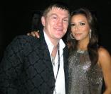 Eva Longoria et Ricky Hatton au match de Oscar De La Hoya à Las Vegas, le 6/12/08