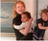 Nicole Kidman et Tom Cruise avec leur enfants adoptifs