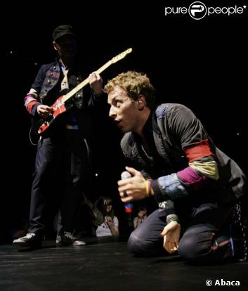 Coldplay en concert à Londres le 14 décembre 2008