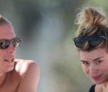 Billie Piper, son mari et son fils Winston à Miami