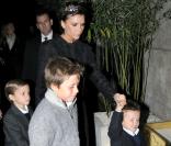Victoria Beckham et ses enfants, Romeo, Brooklyn et Cruz