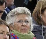 Javier Bardem et sa maman Pilar assistent à un match de foot. 14/01/09