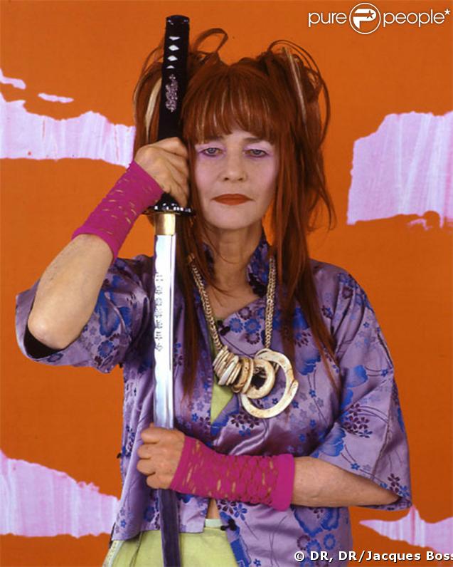 Charlotte Rampling pose en personnage de manga pour l'artiste Jacques Bosser