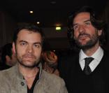 Clovis Cornillac et Frédéric Beigbeder au défilé Emmanuel Ungaro. 24/01/09