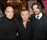 Jean-Marc Barr, Franck Boclet et Frédéric Beigbeder au défilé Emmanuel Ungaro. 24/01/09