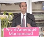 Eric Woerth, ministre du budget, au Prix d'Amérique Marionnaud, le 25/01/09