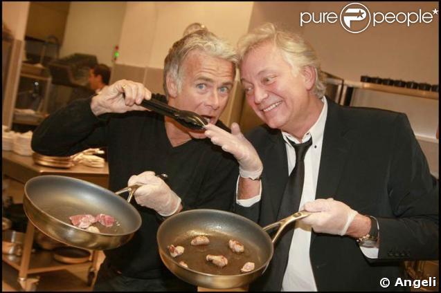 Franck Dubosc et Laurent Boyer au dîner annuel de l'hôtel Guanahani. 28/01/09