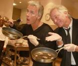 Franck Dubosc et Laurent Boyer au dîner annuel de l'hôtel Guanahani. 28/01/09