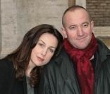 Elsa Zylberstein et Philippe Claudel au photocall du film  Il y a longtemps que je t'aime , à Rome. 02/02/09
