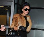 Victoria Beckham à l'aéroport de New York, hier
