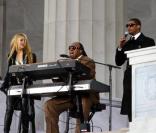 Stevie Wonder lors de l'intronisation de Barack Obama à la Maison Blanche