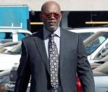 Samuel L. Jackson sur le tournage de  Mother and Child  à L.A. 14/02/09