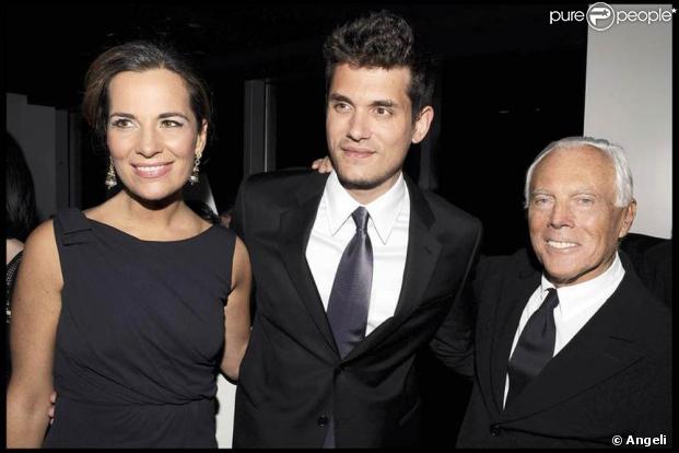 John Mayer à la soirée Armani, avec Roberta et Giorgio Armani ! 