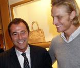 Bernard Montiel et Arnaud Lemaire chez Tod's