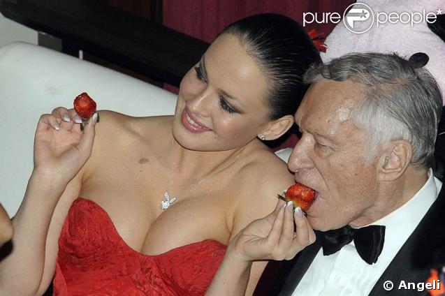 Hugh Hefner : encore une soirée polissonne avec ses copines, lors du festival de la chanson italienne