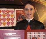 Christophe Soumillon, honoré de timbres à son effigie