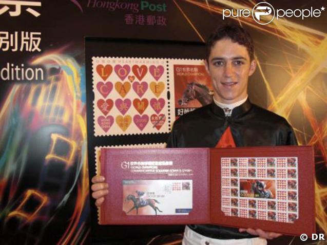 Christophe Soumillon, honoré de timbres à son effigie