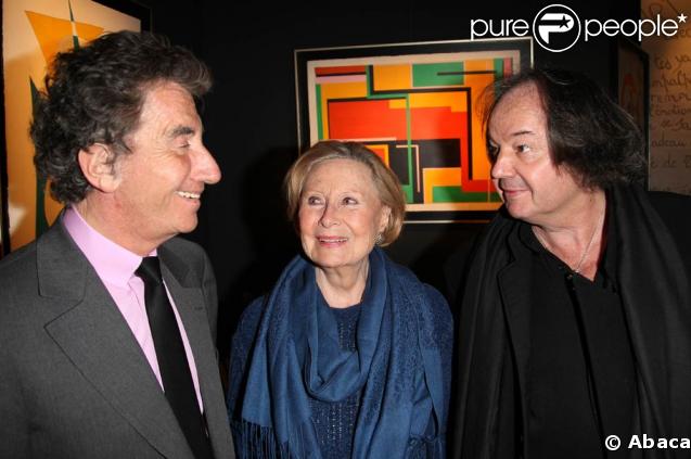 Jack Lang, Gonzague Saint Bris et Michèle Morgan. 02/03/09