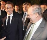 Marek Halter, Nicolas Sarkozy et Richard Prasquier, président du CRIF 