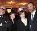 Karl Zéro, Fadela Amara et, à droite, le grand rabbin Gilles Bernheim 
