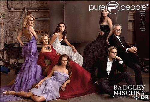Carrie Underwood, Eva Longoria, Brooke Shields, Lauren Hutton, Anjelica Hutton pour Badgley Mischka
