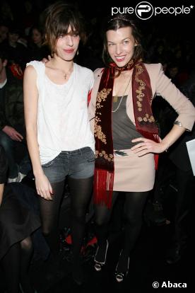 Lou Doillon et Milla Jovovich défilé Nina Ricci. 05/03/09