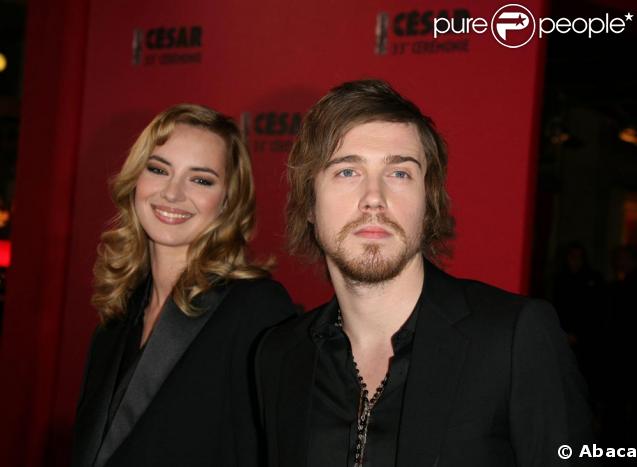 Julien Doré et Louise Bourgoin aux César en février 2008