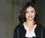 Olga Kurylenko au défilé Chanel prêt-à-porter automne-hiver 2009/2010 au Grand Palais à Paris, le 10 mars 2009.