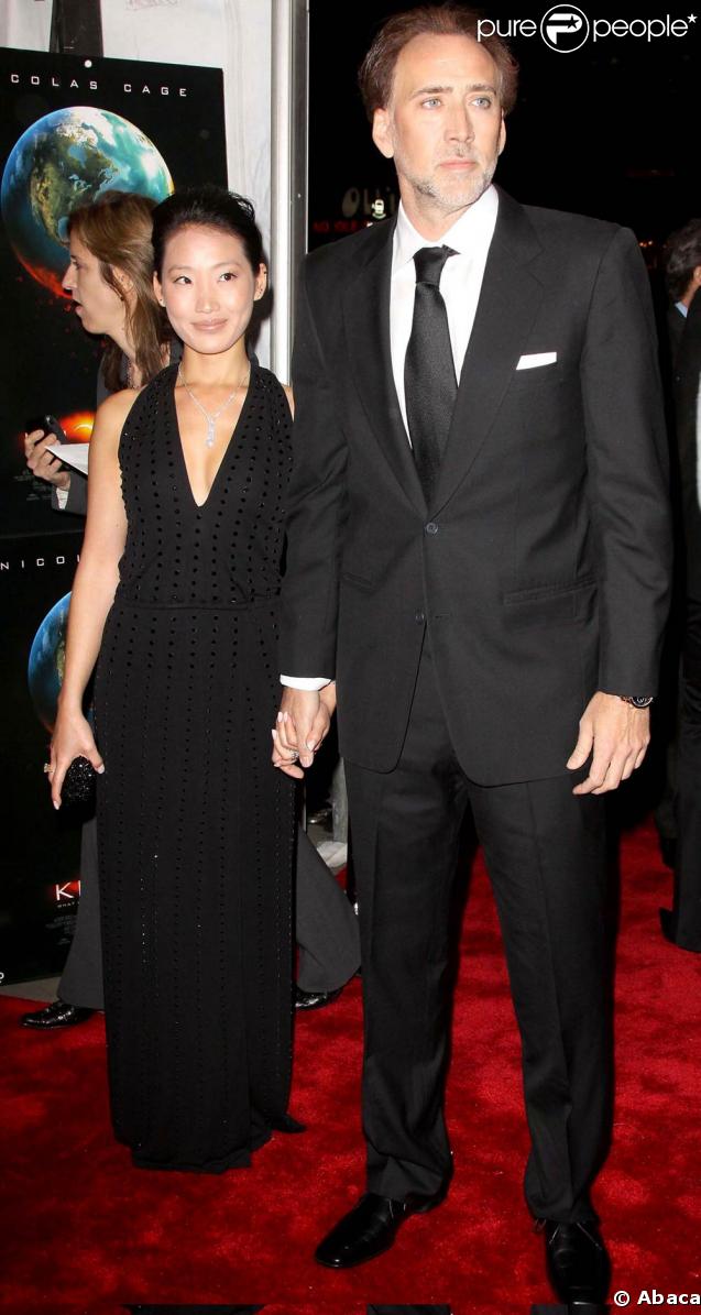 Alice Kim et Nicolas Cage, à l'AMC Loews Lincoln Square Theatre de New York, le 9 mars 2009, à l'occasion de l'avant-première de 