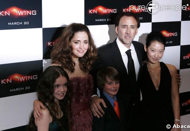Lara Robinson, Rose Byrne, Chandler Canterbury, Nicolas Cage et Alice Kim, à l'AMC Loews Lincoln Square Theatre de New York, le 9 mars 2009, à l'occasion de l'avant-première de 