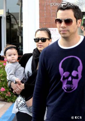 Jessica Alba, son mari Cash Warren et leur fille Honor