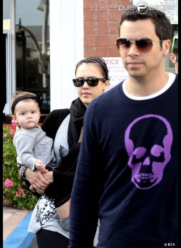 Jessica Alba, son mari Cash Warren et leur fille Honor