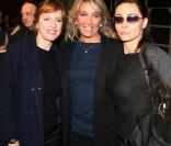 Karin Viard, Sophie Albou et Emmanuelle Béart au défilé Paul and Joe. 11/03/09 