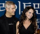 Alessandro Safina et Sarah Brightman en conférence de presse à Séoul pour la tournée de la chanteuse britannique...