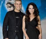 Alessandro Safina et Sarah Brightman en conférence de presse à Séoul pour la tournée de la chanteuse britannique...