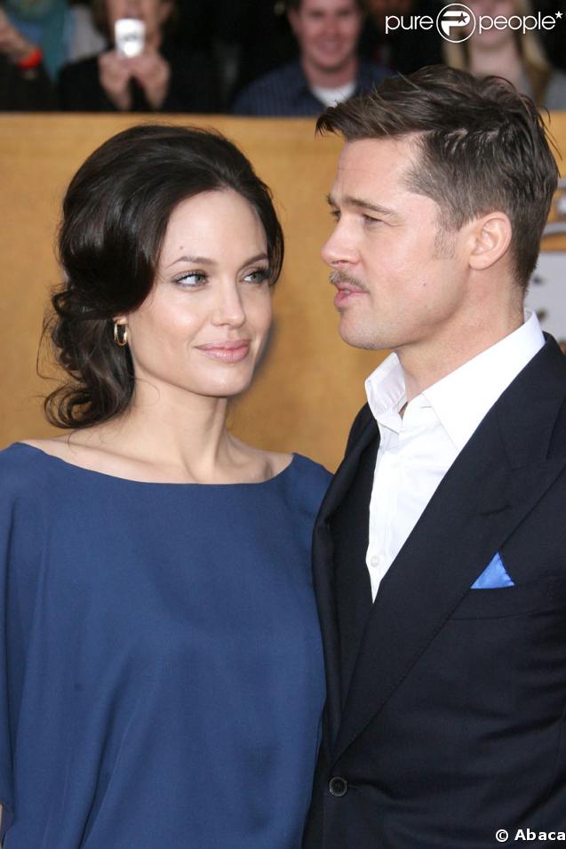 Angelina Jolie et Brad Pitt le 25 janvier 2009 aux Screen Actors Guild Awards