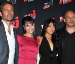 L'équipe de "Fast and Furious 4" : Paul Walker, Jordana Brewster, Michelle Rodriguez et Vin Diesel, au VIP Room Theatre, à l'occasion du quatrième anniversaire de NRJ 12, à Paris, le 18 mars 2009 !