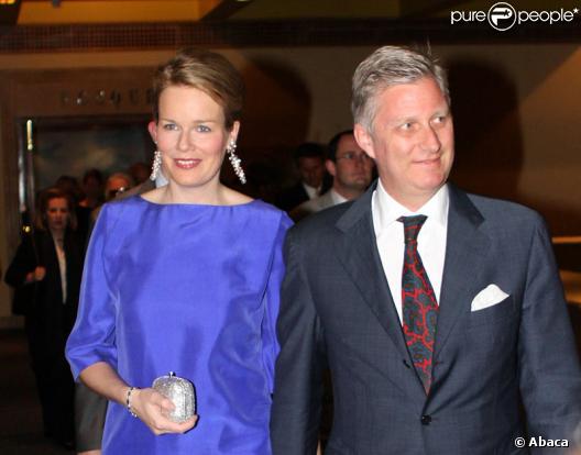 La princesse Mathilde de Belgique et son époux Philippe de Belgique à Mexico le 24 mars 2009