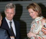 La princesse Mathilde de Belgique et son époux le Prince Philippe de Belgique à Mexico le 22 mars 2009 