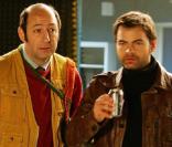 Kad Merad et Clovis Cornillac, sur le tournage de 