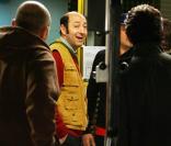 Kad Merad, sur le tournage de 