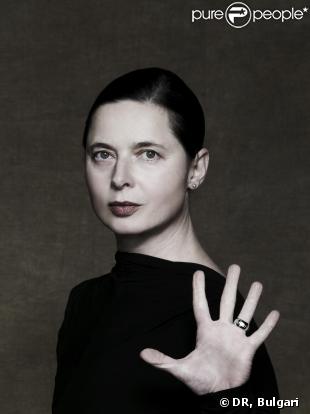 Isabella Rossellini pour la campagne de charité de la maison Bulgari  