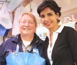 Rachida Dati sur le marché de Sucy