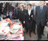 Rachida Dati sur le marché de Sucy
