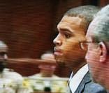 Chris Brown lors de son procès le 5 mars dernier